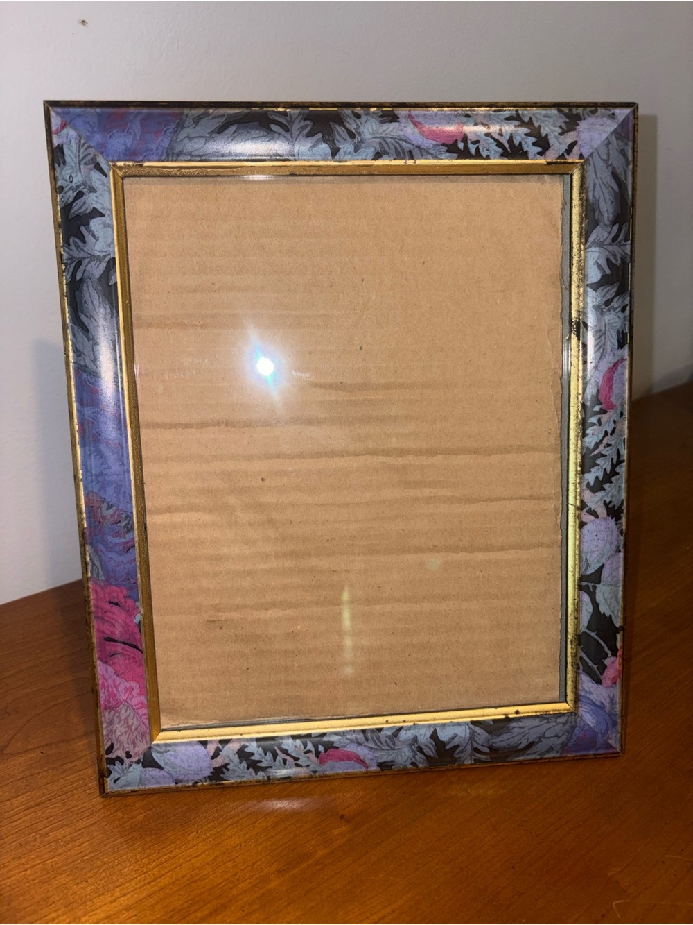 Vintage 80s Decorative Floral Botanical Pattern Picture Frame 8x10